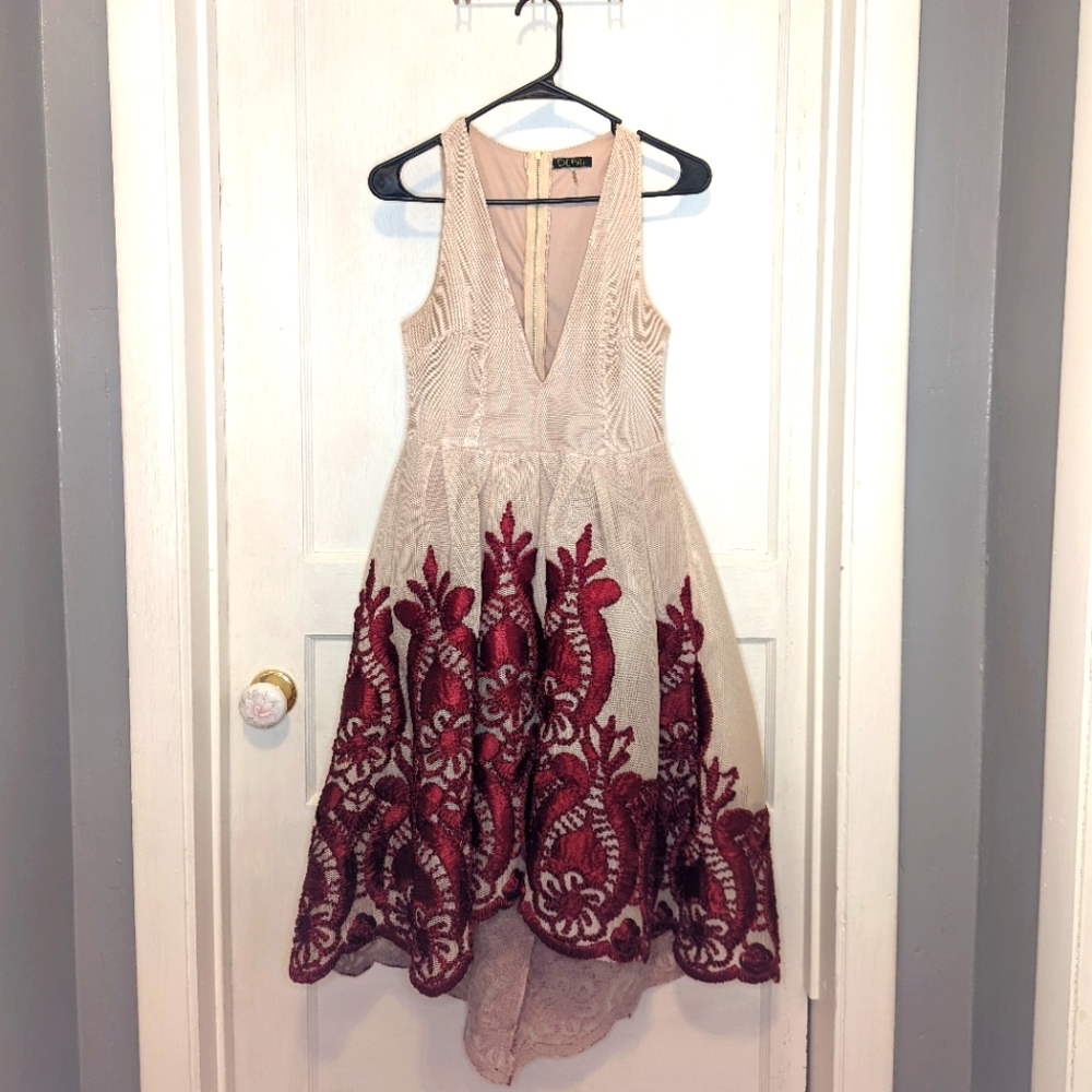 Depri high low low cut dress